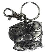 NBX Jack Skellington and Oogie Boogie Heads Pewter Key Chain